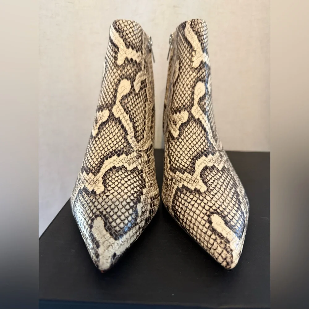 Marc Fisher Snakeskin Pointed Toe Ankle Booties - Picture 3 of 7